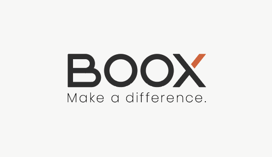 ตราสัญลักษณ์จริง BOOX จากเว็บไซต์ทางการ