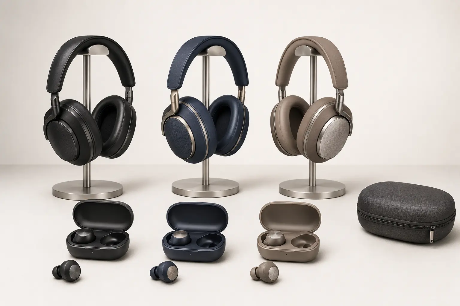 ภาพจำลองสินค้าแบบสมจริง หูฟังครอบหูและ True Wireless ระดับพรีเมียม สำหรับรับซื้อ Bowers & Wilkins สำหรับหน้ารับซื้อ Bowers & Wilkins