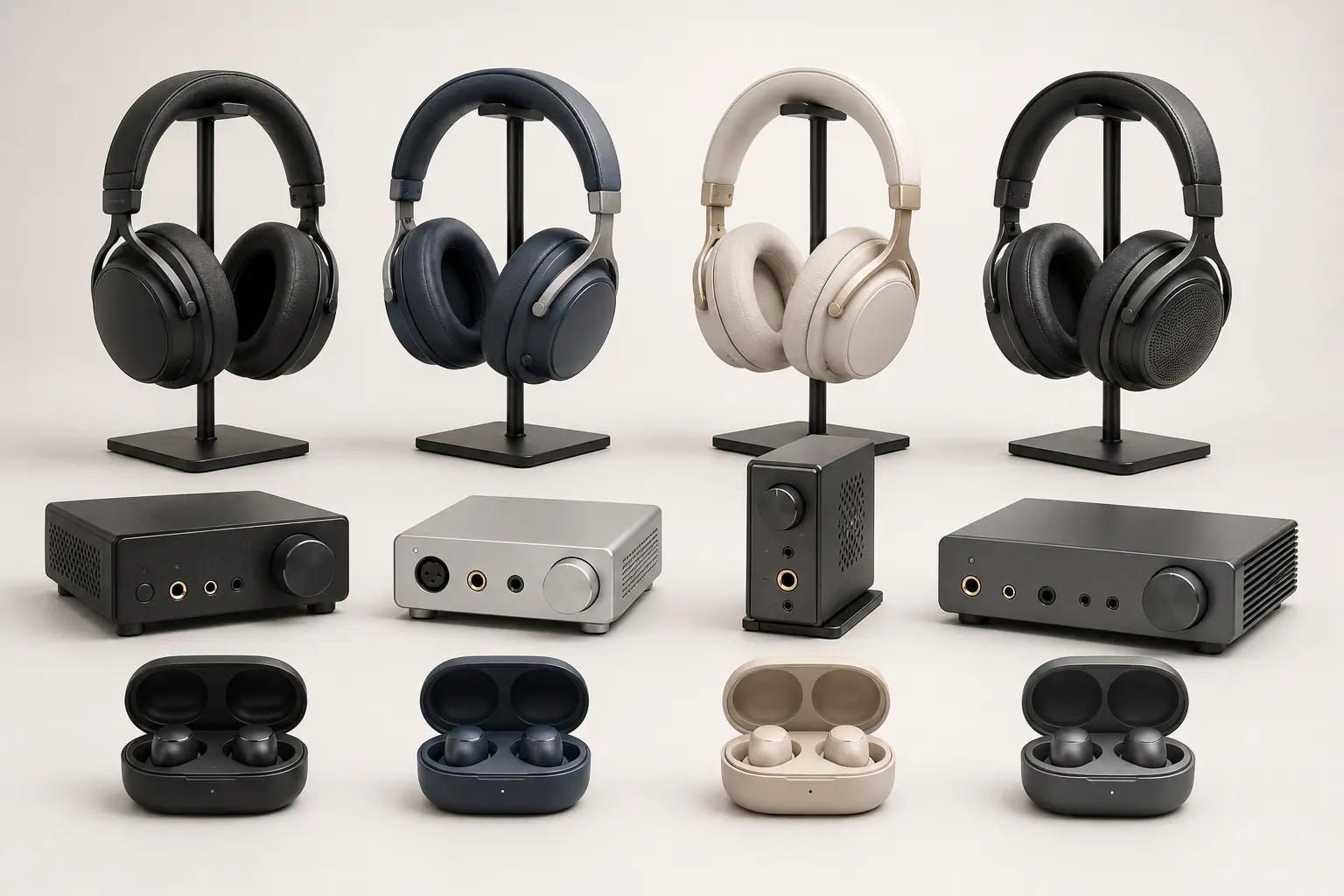ภาพจำลองสินค้าแบบสมจริง หูฟัง Aurvana, Zen และอุปกรณ์ DAC สำหรับรับซื้อ Creative สำหรับหน้ารับซื้อ Creative