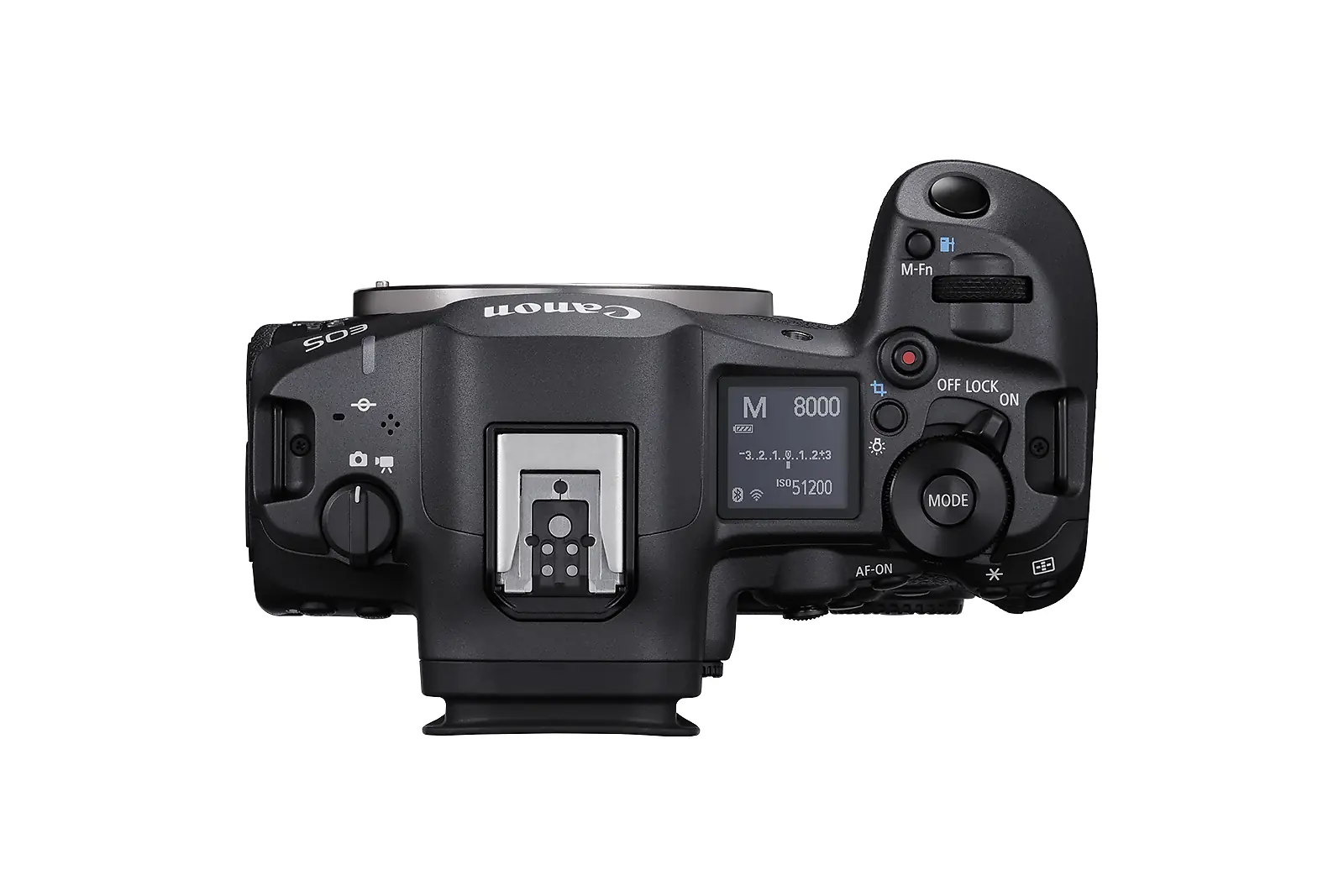 กล้อง Canon EOS R5 Mark II แบบ Body-only มุมบน ความละเอียดสูง สำหรับหน้ารับซื้อ Canon