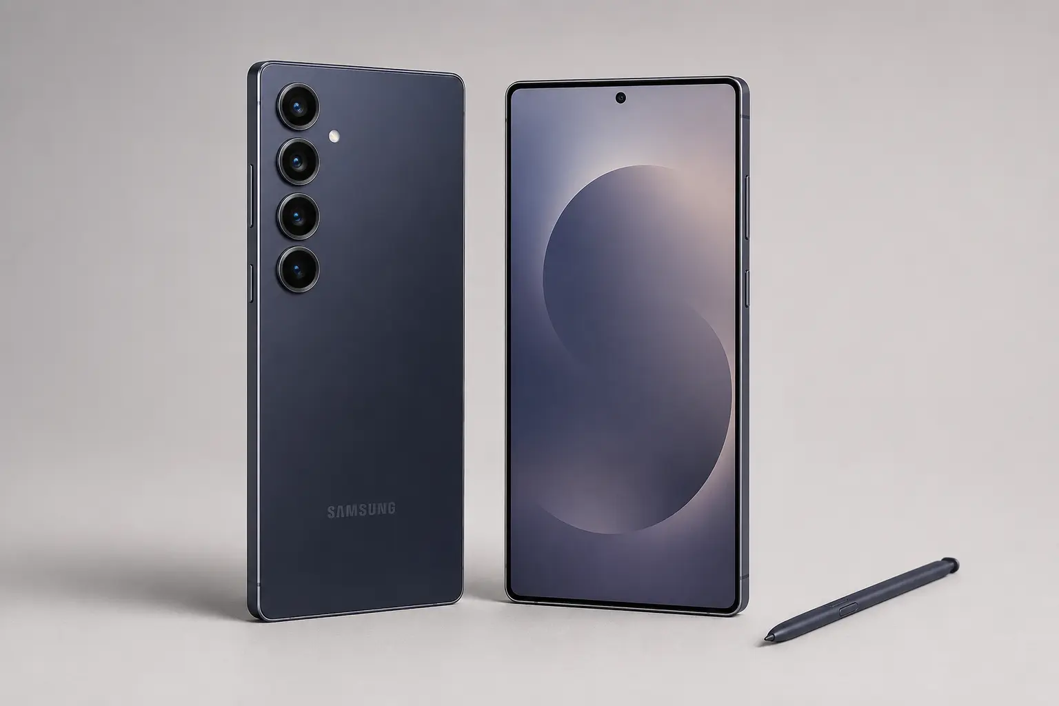 ภาพจำลองสินค้าแบบสมจริง Samsung Galaxy S26 Ultra พร้อม S Pen สำหรับหน้ารับซื้อ Samsung