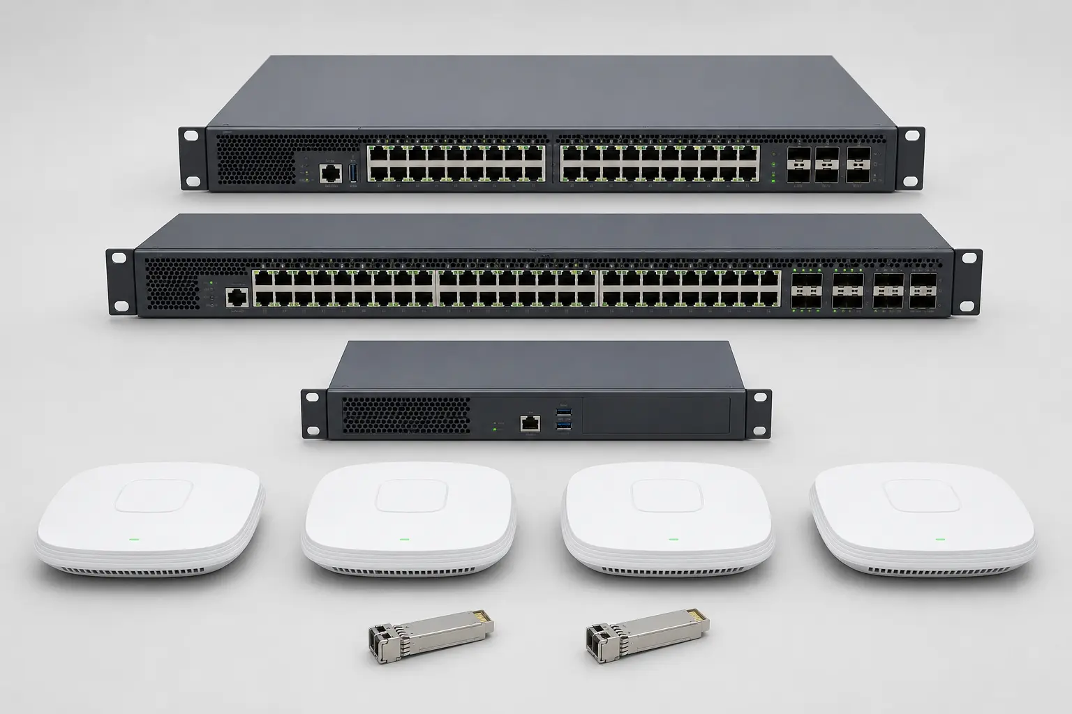ภาพจำลองสมจริง Omada Switch, Controller และ Enterprise Access Point สำหรับหน้ารับซื้อ TP-Link Omada Enterprise